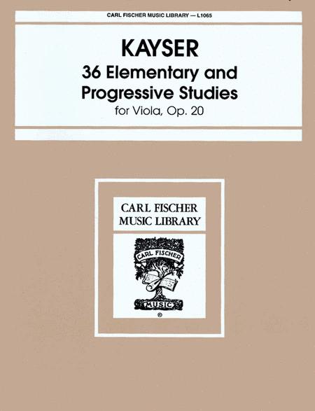 Heinrich Kayser - 36 Elementary and Progressive Studies