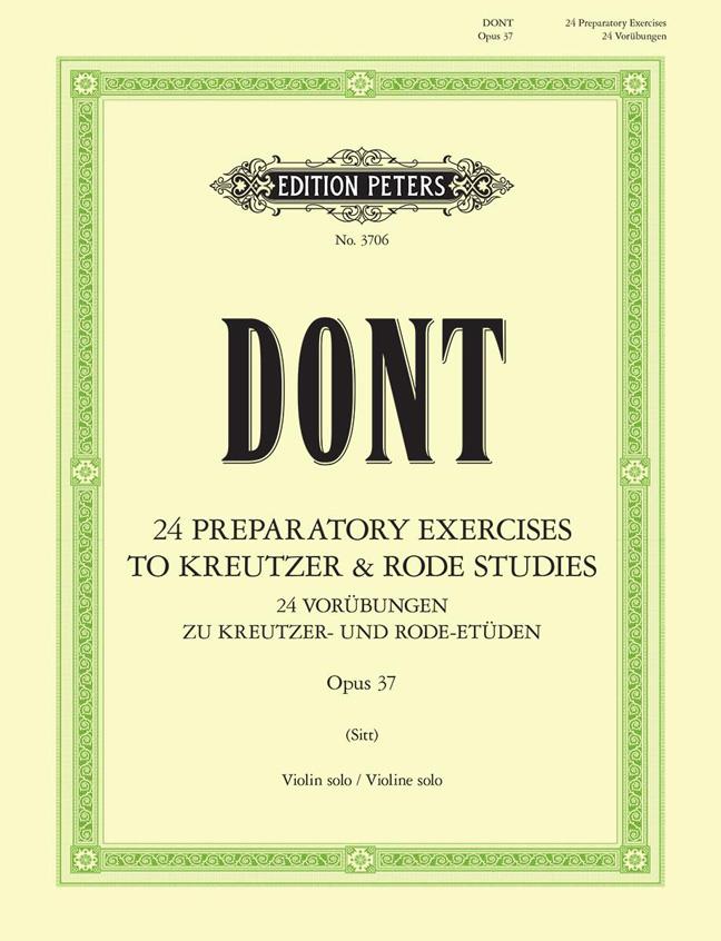 Jacob Dont - 24 Prepatory Exercises to Kreutzer & Rode Op.37