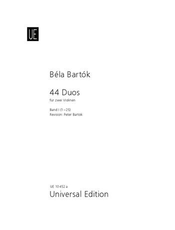 Béla Bártok - 44 Duos, Band 1