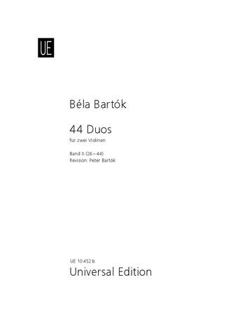 Béla Bártok - 44 Duos, Band 2
